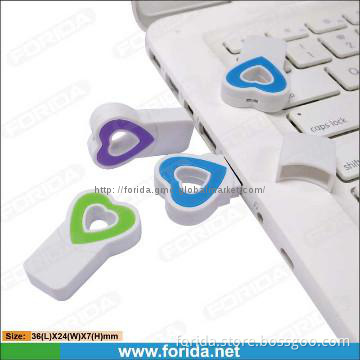 Cheap Cute heart Shape USB Card Reader